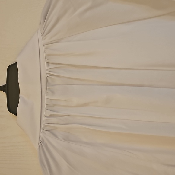 Eloquii White Tie Front Bib Collar Blouse - Picture 7 of 7